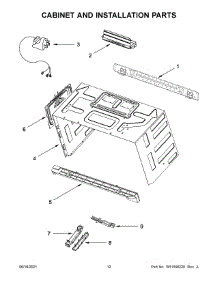 07 - Cabinet And Installation Parts parts for Whirlpool Microwave KMHP519ESS06 from AppliancePartsPros.com