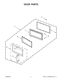03 - Door Parts parts for Whirlpool Microwave KMHS120EWH9 from AppliancePartsPros.com
