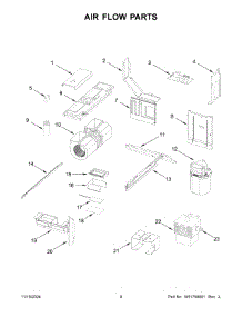 05 - Air Flow Parts parts for Whirlpool Microwave KMLS311HSS10 from AppliancePartsPros.com