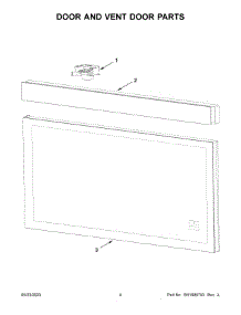 03 - Door And Vent Door Parts parts for Whirlpool Microwave KMMF330PBS00 from AppliancePartsPros.com