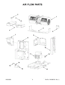 05 - Air Flow Parts parts for Whirlpool Microwave KMMF330PWH00 from AppliancePartsPros.com