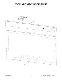 Door And Vent Door Parts parts for Whirlpool Microwave KMMF530PWH00 from AppliancePartsPros.com