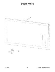 03 - Door Parts parts for Whirlpool Microwave KMML550RBS00 from AppliancePartsPros.com