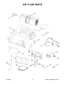05 - Air Flow Parts parts for Whirlpool Microwave KMMS130RPS00 from AppliancePartsPros.com