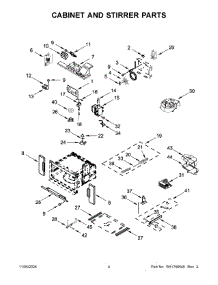03 - Cabinet And Stirrer Parts parts for Whirlpool Wall Oven KOCE900HBS24 from AppliancePartsPros.com