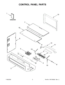 02 - Control Panel Parts parts for Whirlpool Wall Oven KOCE900HSS24 from AppliancePartsPros.com