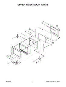 04 - Upper Oven Door Parts parts for Whirlpool Wall Oven KODE307ESS05 from AppliancePartsPros.com