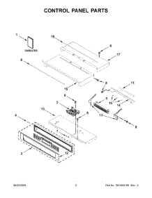 02 - Control Panel Parts parts for Whirlpool Wall Oven KODE500EWH05 from AppliancePartsPros.com
