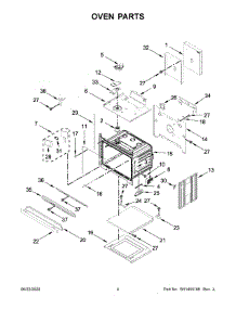 03 - Oven Parts parts for Whirlpool Wall Oven KODE500EWH05 from AppliancePartsPros.com