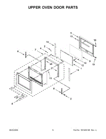 04 - Upper Oven Door Parts parts for Whirlpool Wall Oven KODE500EWH05 from AppliancePartsPros.com