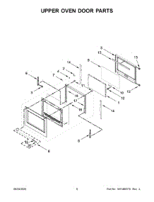 05 - Upper Oven Door Parts parts for Whirlpool Range KODT100ESS04 from AppliancePartsPros.com