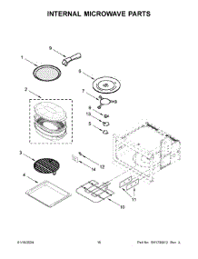 Internal Microwave Parts parts for Whirlpool Microwave KOEC527PBS00 from AppliancePartsPros.com