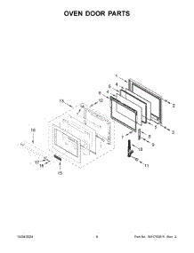 04 - Oven Door Parts parts for Whirlpool Microwave KOEC530PPS02 from AppliancePartsPros.com