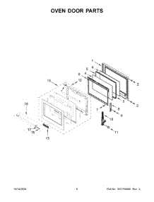 04 - Oven Door Parts parts for Whirlpool Microwave KOEC530PPS03 from AppliancePartsPros.com