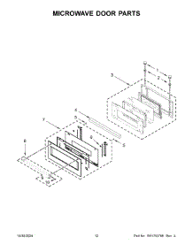 07 - Microwave Door Parts parts for Whirlpool Microwave KOEC530PSS01 from AppliancePartsPros.com