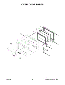04 - Oven Door Parts parts for Whirlpool Microwave KOEC530PWH01 from AppliancePartsPros.com