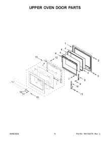 04 - Upper Oven Door Parts parts for Whirlpool Range KOED430RSS00 from AppliancePartsPros.com