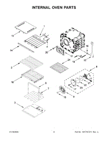 Internal Oven Parts parts for Whirlpool Range KOES527PBS00 from AppliancePartsPros.com