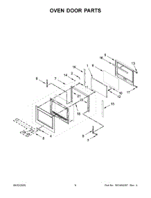 04 - Oven Door Parts parts for Whirlpool Wall Oven KOSE500ESS05 from AppliancePartsPros.com