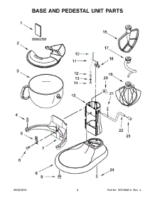 04 - Base And Pedestal Unit Parts parts for Whirlpool Mixer KP26M1XQ2FL5 from AppliancePartsPros.com