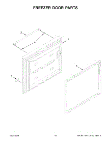 06 - Freezer Door Parts parts for Whirlpool Refrigerator KRBL102ESS05 from AppliancePartsPros.com