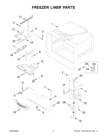 04 - Freezer Liner Parts parts for Whirlpool Refrigerator KRBL102ESS05 from AppliancePartsPros.com