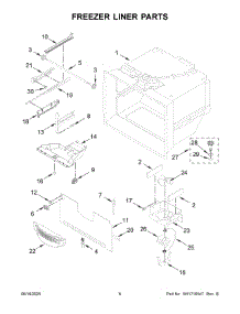 Freezer Liner Parts parts for Whirlpool Refrigerator KRBL109ESS05 from AppliancePartsPros.com