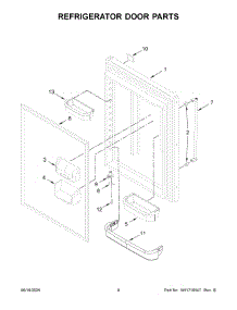 Refrigerator Door Parts parts for Whirlpool Refrigerator KRBL109ESS05 from AppliancePartsPros.com