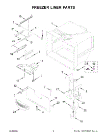 Freezer Liner Parts parts for Whirlpool Refrigerator KRBL109ESS05 from AppliancePartsPros.com