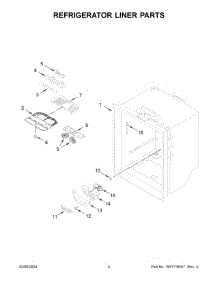 Refrigerator Liner Parts parts for Whirlpool Refrigerator KRBL109ESS05 from AppliancePartsPros.com