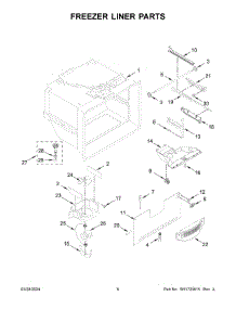 04 - Freezer Liner Parts parts for Whirlpool Refrigerator KRBR102ESS05 from AppliancePartsPros.com