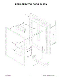 05 - Refrigerator Door Parts parts for Whirlpool Refrigerator KRBR102ESS05 from AppliancePartsPros.com