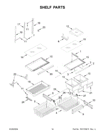 08 - Shelf Parts parts for Whirlpool Refrigerator KRBR102ESS05 from AppliancePartsPros.com