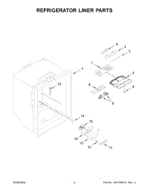 03 - Refrigerator Liner Parts parts for Whirlpool Refrigerator KRBR102ESS05 from AppliancePartsPros.com