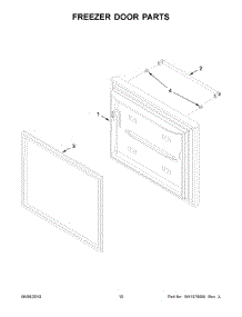 06 - Freezer Door Parts parts for Whirlpool Refrigerator KRBR109ESS01 from AppliancePartsPros.com