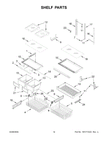 Shelf Parts parts for Whirlpool Refrigerator KRBR109ESS05 from AppliancePartsPros.com