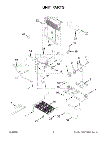 Unit Parts parts for Whirlpool Refrigerator KRBR109ESS05 from AppliancePartsPros.com