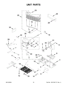 07 - Unit Parts parts for Whirlpool Refrigerator KRFC136RBS00 from AppliancePartsPros.com