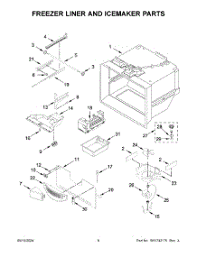 04 - Freezer Liner And Icemaker Parts parts for Whirlpool Refrigerator KRFC136RBS00 from AppliancePartsPros.com