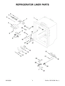 03 - Refrigerator Liner Parts parts for Whirlpool Refrigerator KRFC136RPS00 from AppliancePartsPros.com