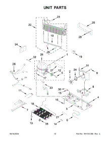 07 - Unit Parts parts for Whirlpool Refrigerator KRFC136RPS00 from AppliancePartsPros.com