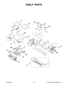 08 - Shelf Parts parts for Whirlpool Refrigerator KRFC136RPS00 from AppliancePartsPros.com