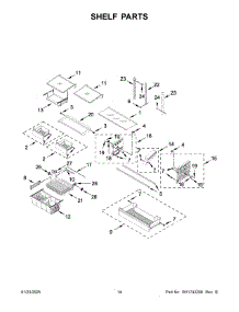 Shelf Parts parts for Whirlpool Refrigerator KRFC136RWH00 from AppliancePartsPros.com