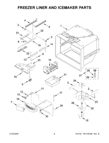 Freezer Liner And Icemaker Parts parts for Whirlpool Refrigerator KRFC136RWH00 from AppliancePartsPros.com