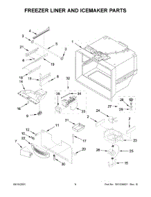 04 - Freezer Liner And Icemaker Parts parts for Whirlpool Refrigerator KRFC300EBL03 from AppliancePartsPros.com