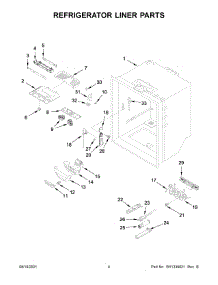 03 - Refrigerator Liner Parts parts for Whirlpool Refrigerator KRFC300EBL03 from AppliancePartsPros.com