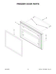 06 - Freezer Door Parts parts for Whirlpool Refrigerator KRFC300EBL03 from AppliancePartsPros.com