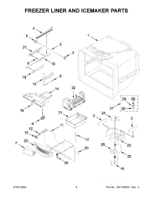 04 - Freezer Liner And Icemaker Parts parts for Whirlpool Refrigerator KRFC300EBS10 from AppliancePartsPros.com