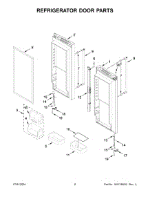 05 - Refrigerator Door Parts parts for Whirlpool Refrigerator KRFC300EBS10 from AppliancePartsPros.com