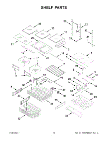 08 - Shelf Parts parts for Whirlpool Refrigerator KRFC300EBS10 from AppliancePartsPros.com